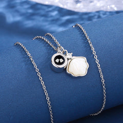 925 Silber Muschel Kette mit Bild drin - Personalisierte Foto Projektion Erinnerungsgeschenk für Sie