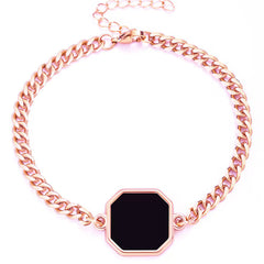 Personalisierte Hitzeaktivierbare Magische Foto Armband mit verstecktem Bild -Schwarzer Quadratischer Anhänger,Perfekte Geschenk für Männer Frauen