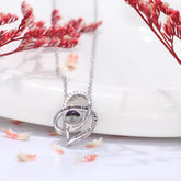 Personalisierte Foto Projektion Kette - Überlappende Herzen