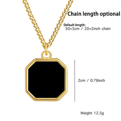 Personalisierte Hitzeaktivierbare Magische Foto Halskette mit verstecktem Bild - Oktagon-Anhänger, Modisches Geschenk