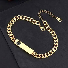 Personalisierte Fotoprojektions Armband mit Bild drin – Bar Gravurplatte,Erinnerungsgeschenke für Männer