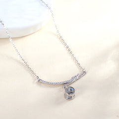 Personalisierte Minimalistische Smile Bar Projektionskette Mit Bild & Gravur im Stein - Erinnerungsgeschenk für Sie