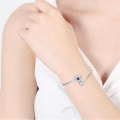 Personalisierbares offener Herz Projektionsarmband mit Fotos & Gravur, Erinnerungsgeschenk für Sie