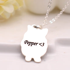 925 Sterling Silber Personalisierte Skizzen-Halskette – Gravur von Haustier, Person oder Symbol, mit Text & Geschenkbox