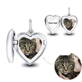 Personalisierte 925 Silber  Foto Medaillon Herz Kette – Mit Foto & Text, Klassischer Erinnerungsschmuck Geschenk für Sie