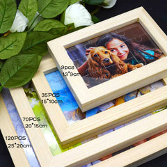 Personalisierbares DIY Holz Puzzle mit Foto – Bild im Rahmen oder Flasche – Persönliches Geschenk für Familie, Freunde & Partner