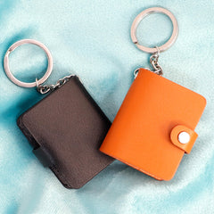 Personalisierter Foto Leder Schlüsselanhänger mit 12 Bilder, Minialbum,Kunstdruckpapier Fotoalbum,Kreatives Erinnerungs Geschenk