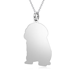 Personalisierte Skizze Haustier Hund Foto Halskette / Schlüsselanhänger