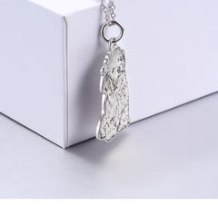 925 Sterling Silber Personalisierte Skizzen-Halskette – Gravur von Haustier, Person oder Symbol, mit Text & Geschenkbox