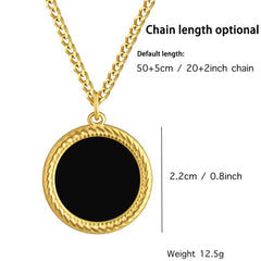 Personalisierte Hitzeaktivierbare Magische Foto Halskette mit verstecktem Bild - Runde Medaillon, Geschenk für Sie Ihn