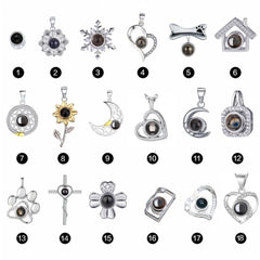 Personalisierbares DIY Armband mit Foto Projektion – Bild im Stein, Grobe Gliederkette mit 1–6 Fotos, Geschenk für Damen & Herren