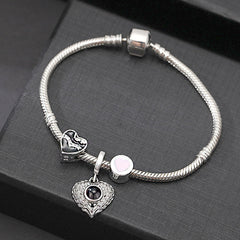 Personalisierbares DIY-Perlenarmband mit Foto-Projektion – Austauschbare Charms, Geschenk für Sie & Ihn