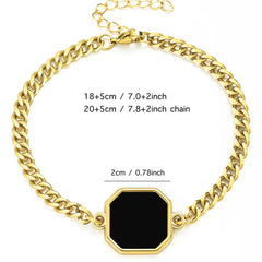 Personalisierte Hitzeaktivierbare Magische Foto Armband mit verstecktem Bild -Schwarzer Quadratischer Anhänger,Perfekte Geschenk für Männer Frauen