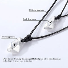 999 Feinsilber Wunschstein Kette – Individueller Anhänger mit Gravur von Sonne und Mond, Liebes oder Familien Geschenk für Männer und Frauen