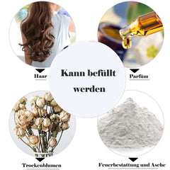 Personalisierter Engel-Flügel Asche-Anhänger aus Edelstahl – Gedenkschmuck mit Gravur, Parfümfach für Asche, rückseitig gravierbar