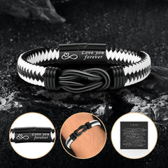 Personalisierbares Herren Armband – Geflochtenes Leder mit Gravur