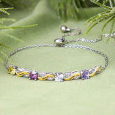 Personalisiertes Infinity Armband mit Geburtssteinen & Namen – Symbol der ewigen Liebe für Mama, Partnerin oder Freundin