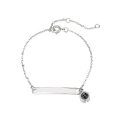 Personalisierte 925 silber Foto Projektion Gravur Armband mit Bild im Stein - Bar