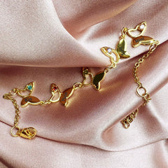 Personalisiertes Schmetterlings Armband mit Geburtssteinen & Namen – Einzigartiges Geschenk für sie