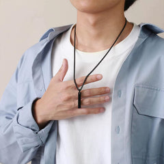 Personalisierter Edelstahl-Gedenkschmuck – Rechteckiger Anhänger mit verstecktem Schraubverschluss, beidseitig gravierbar