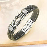 Infinity Armand Flechtleder mit Gravur & Magnetverschluss - Unendliche Liebe am Handgelenk, Personalisierte Geschenk für Sie Ihn