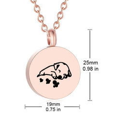 Personalisierte Asche Parfüm Kette Mit Bild - Schlichter Runder Anhänger Erinnerungsstück Geschenk für Männer & Frauen