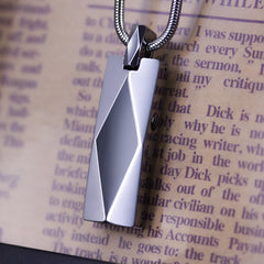 Personalisierter Gravur Hochwertige Wolfram Halskette für Herren mit Magnet stein