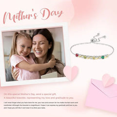 Personalisiertes Infinity Armband mit Geburtssteinen & Namen – Symbol der ewigen Liebe für Mama, Partnerin oder Freundin