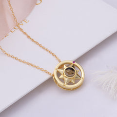 Schmuck mit Foto Personalisierte Geschenke - Kompass Anhänger nger mit Foto Projektion