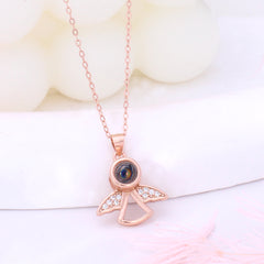 Personalisierte Foto Projektion Kette - Kleiner Engel