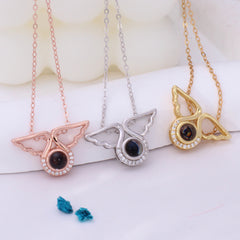 Personalisierte Foto Projektion Kette - Runde Engel