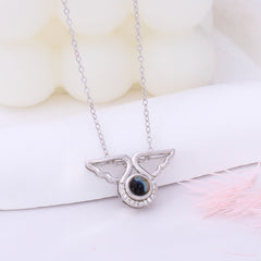 Personalisierte Foto Projektion Kette - Runde Engel