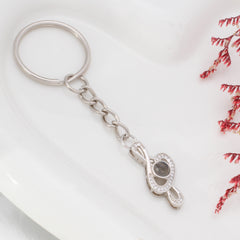 Personalisierte Schlüsselanhänger mit Bild – Noten Anhänger mit Projektion