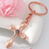 Personalisierte Schlüsselanhänger mit Bild – Hohes Kreuz Anhänger