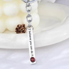 Personalisierte Foto Projektions Schlüsselanhänger – Bar Anhänger mit Bild und Worten