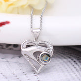 Personalisierte Kette mit Bild – Herz-Hände Anhänger mit Foto