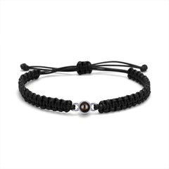 925 Silber Personalisierbares Bild Armband mit Foto - Armband mit rundem Foto Projektionsring