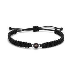 925 Silber Personalisierbares Bild Armband mit Foto - Armband mit rundem Foto Projektionsring