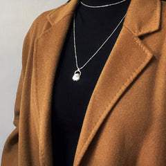 Personalisierte 925 Silber  Foto Medaillon Kette – 3D Handtaschen Anhänger mit Zirkonia, Modische Kreative Geschenke für Sie