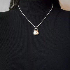 Personalisierte 925 Silber  Foto Medaillon Kette – 3D Handtaschen Anhänger mit Zirkonia, Modische Kreative Geschenke für Sie