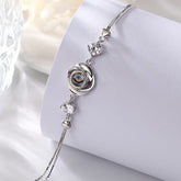 Armband mit Bild Silber – Rose Foto Armband mit Bildprojektion