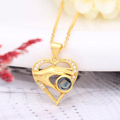 Personalisierte Kette mit Bild – Herz-Hände Anhänger mit Foto