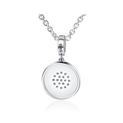 Personalisierte 925 Silber Kette mit Bild – Rund Foto Anhänger,Perfektes Erinnerung Geschenk für Mann Frau