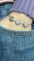 Personalisiertes Drehbares Geburtsblumen Armband mit Geburtssteinen – 1–9 Blumen wählbar, spielbarer Schmuck Geschenk für Sie