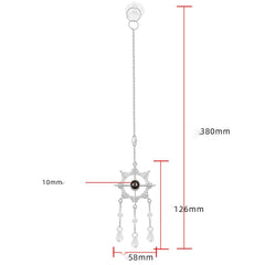 Personalisierter Sonnen kreuz Kristall Anhänger mit Foto Projektion & Gravur – Kreative Souvenirgeschenke, Weihnachtsbaumschmuck