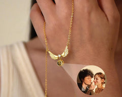 Personalisierter Schmuck mit Foto - Engel Kette und Bild Kette mit Anhänger