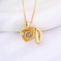 Personalisierte Medaillon kette mit Foto - Herz-Projektionskette mit Öffnungsfunktion