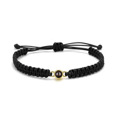 925 Silber Personalisierbares Bild Armband mit Foto - Armband mit rundem Foto Projektionsring