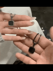 Personalisierte Hitzeaktivierbare Magische Foto Halskette mit verstecktem Bild - Runde Medaillon, Geschenk für Sie Ihn