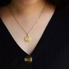 925 Silber Personalisierte Foto Medaillon Kette mit Bilder & Text– Runder Anhänger mit Hohle Blume Zirkonia, Erinnerungs Geschenk für Sie